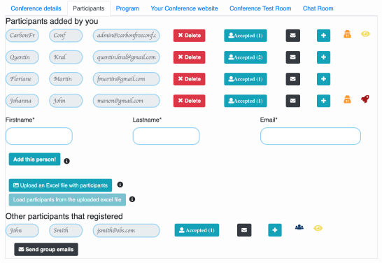 How to add participants?
