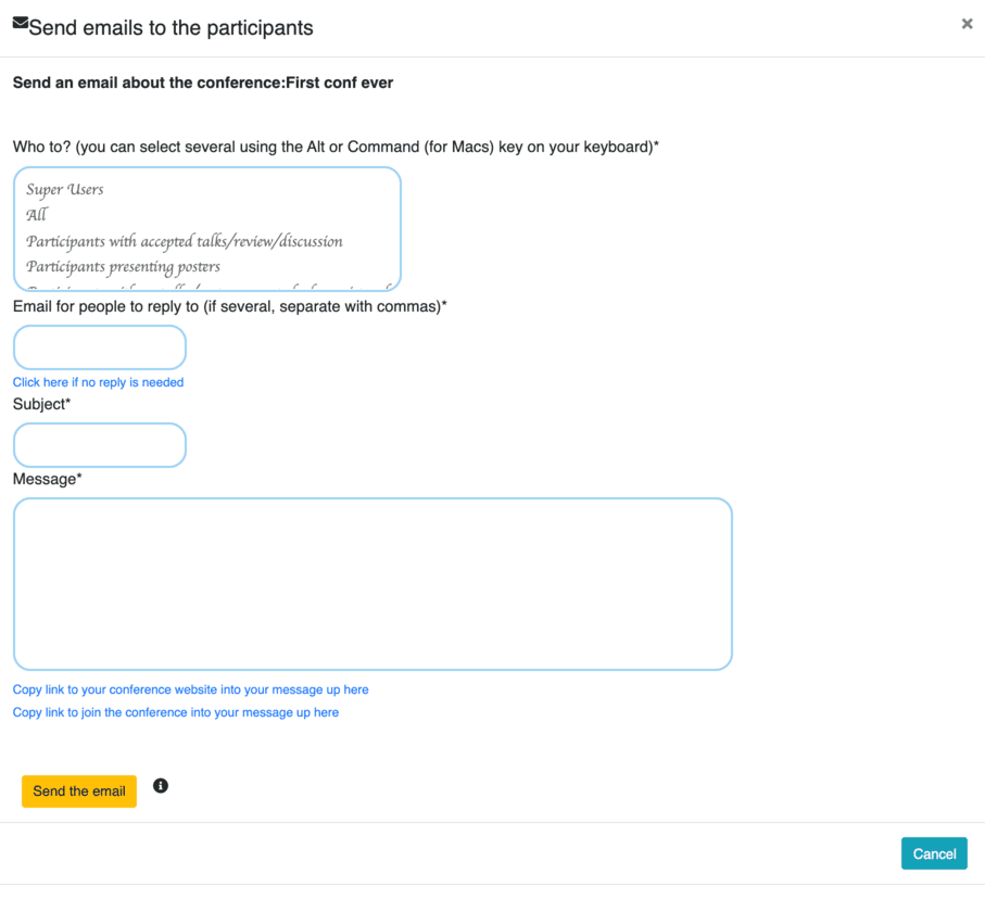 How to send a group email?