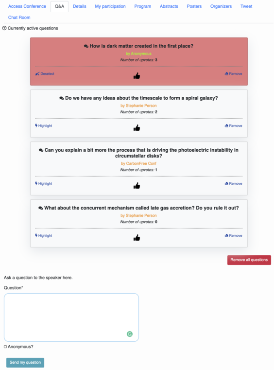 Check out the live Q&A section
